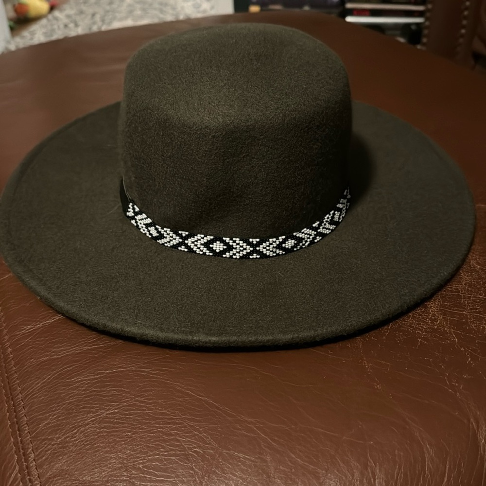 Wool boater hat